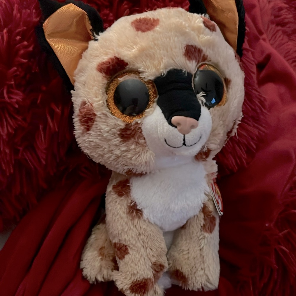 Ty Beanie Boos BUCKWHEAT the Lynx Medium Size 9 Inch NEW